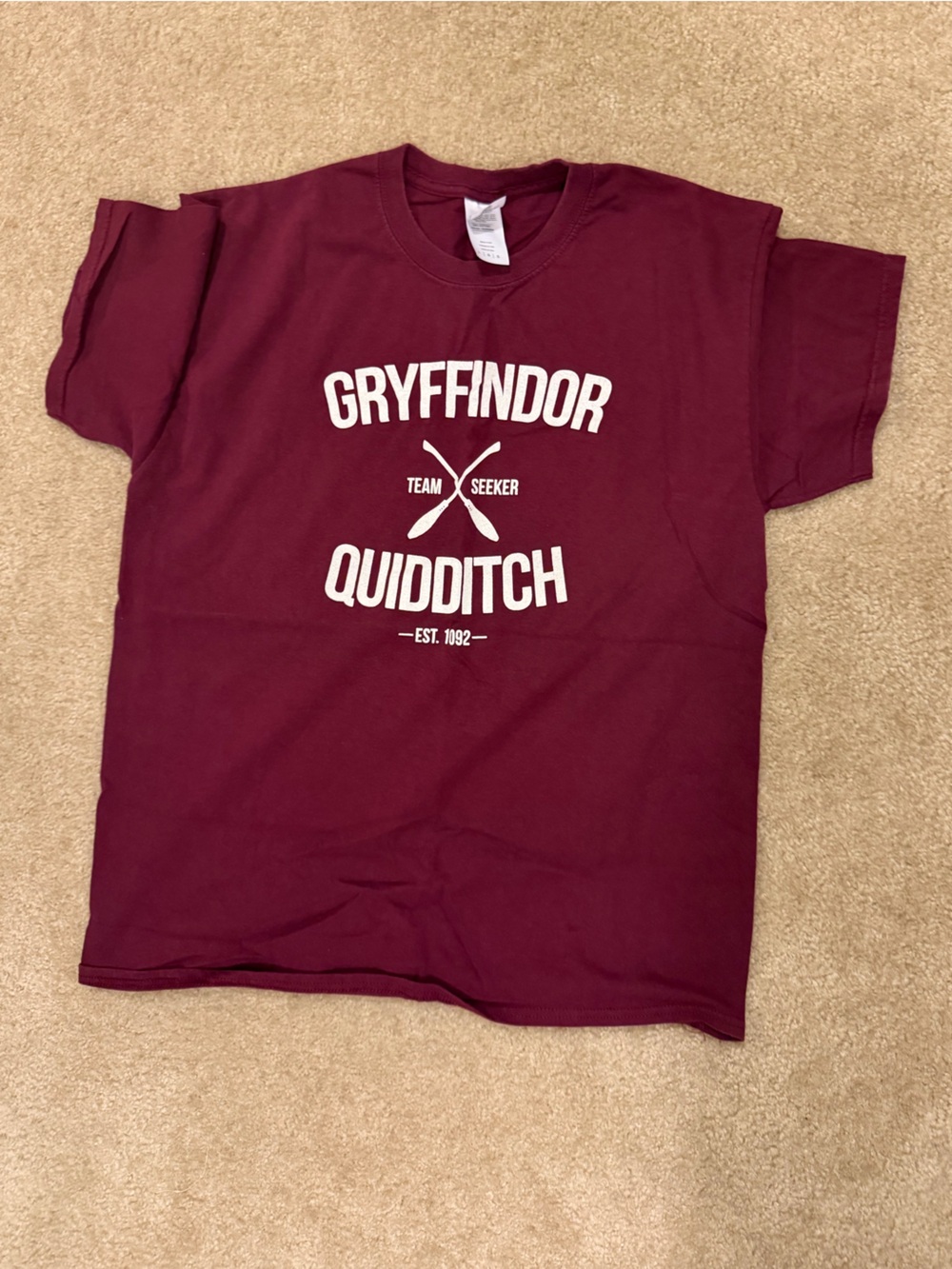 Harry Potter Quidditch Team Graphic Tee - Burgundy